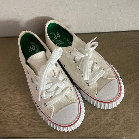 P.F. Flyers Cream/White Sneakers - Picture 1 of 5